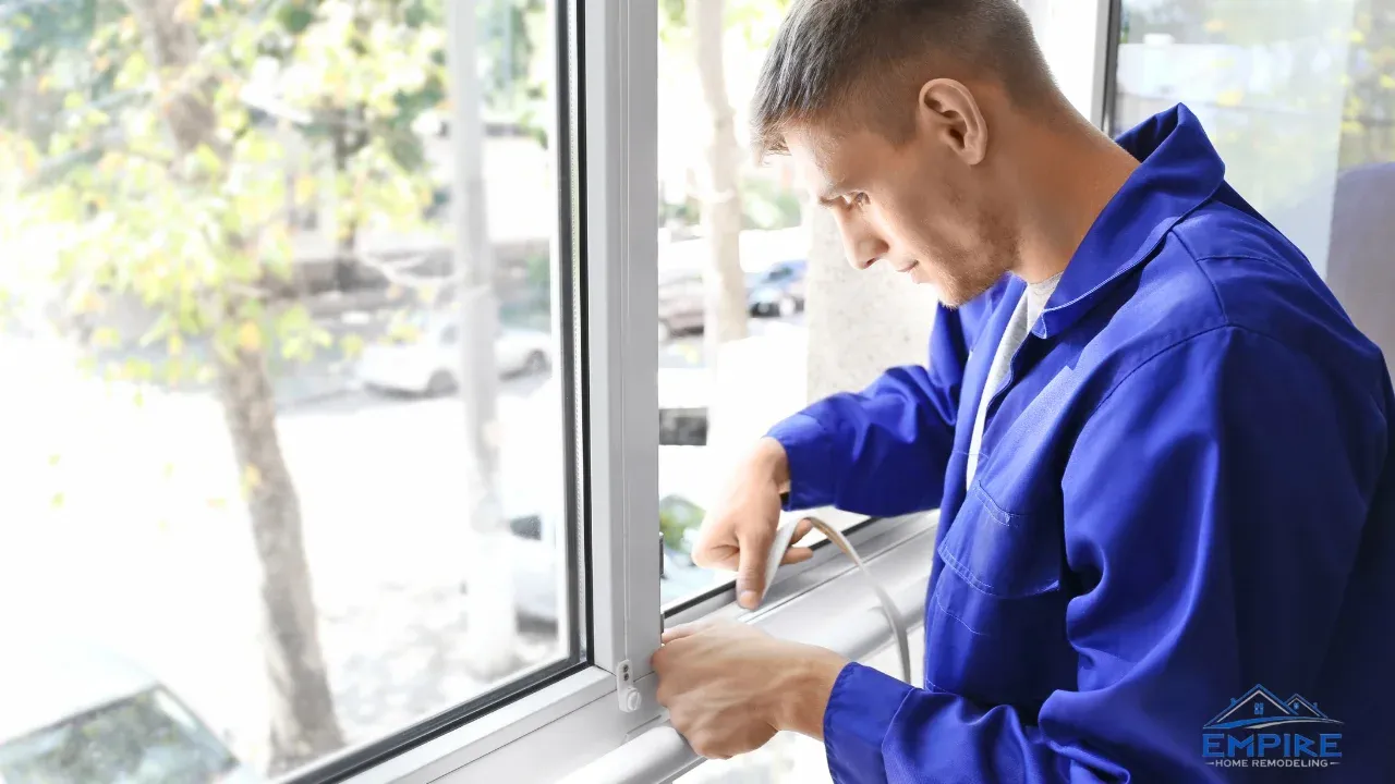 Professional window installation process by Empire Home Remodeling in Milwaukee, WI ensuring precise fit and expert craftsmanship